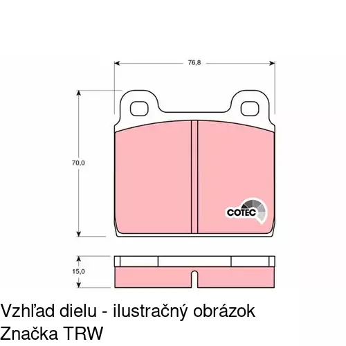 Brzdové dosky S70-0227 /POLCAR/ - obr. 5