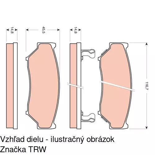 Brzdové dosky POLCAR S70-0231 - obr. 2