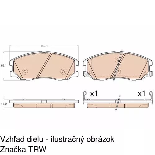 Brzdové dosky POLCAR S70-0240 - obr. 4