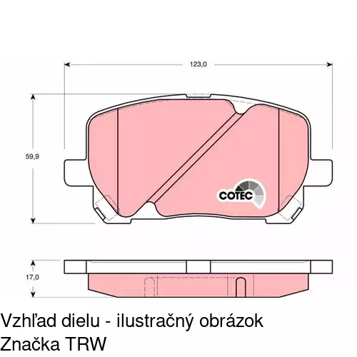 Brzdové dosky POLCAR S70-0283 - obr. 2