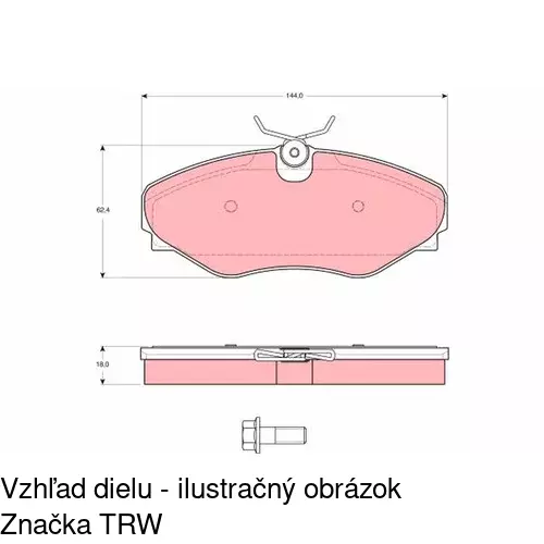 Brzdové dosky POLCAR S70-0292 - obr. 2