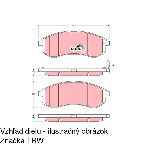 Brzdové dosky POLCAR S70-0327 - obr. 2