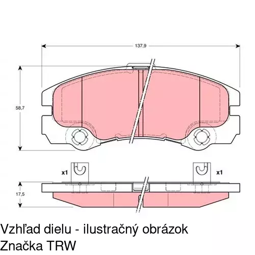 Brzdové dosky POLCAR S70-0339 - obr. 3