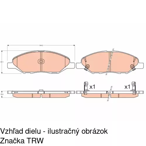 Brzdové dosky POLCAR S70-0340