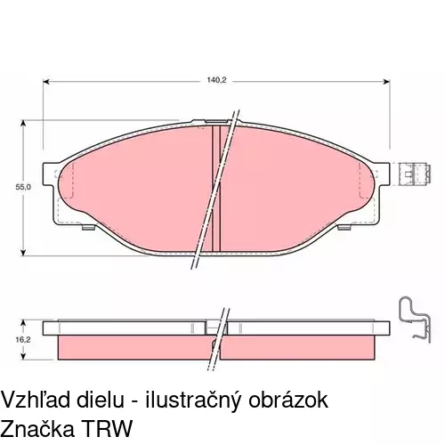 Brzdové dosky POLCAR S70-0342