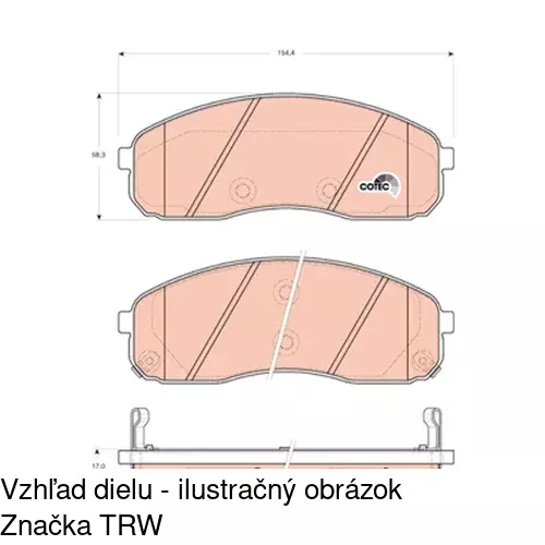 Brzdové dosky POLCAR S70-0382 - obr. 5