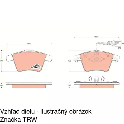 Brzdové dosky POLCAR S70-0412 - obr. 4