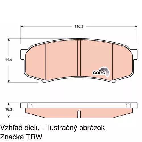 Brzdové dosky POLCAR S70-0454 - obr. 5