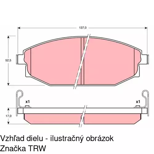 Brzdové dosky POLCAR S70-0514 - obr. 2