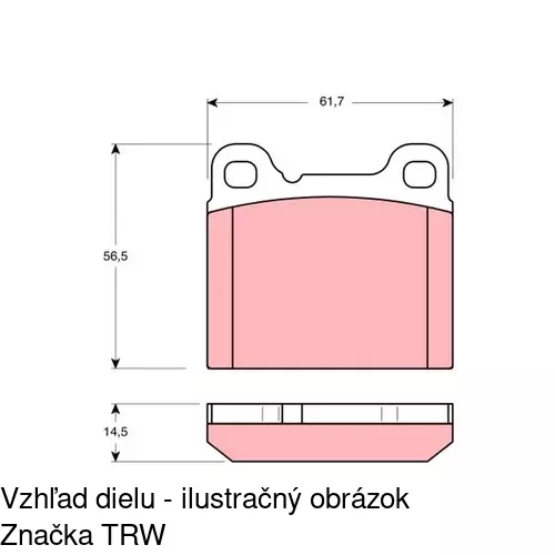 Brzdové dosky POLCAR S70-1107 - obr. 3