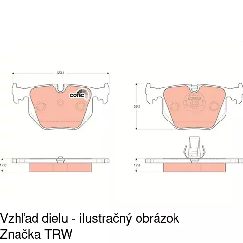 Brzdové dosky POLCAR S70-1215 - obr. 3