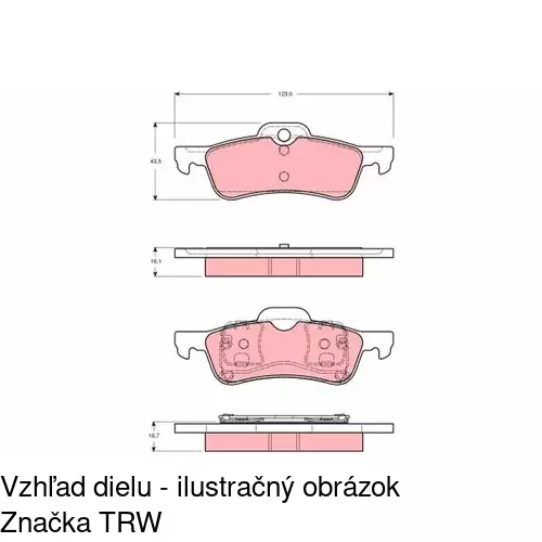 Brzdové dosky POLCAR S70-1347 - obr. 2