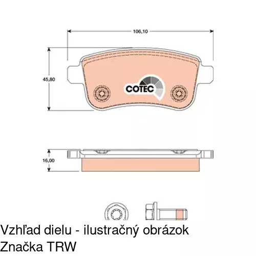 Brzdové dosky POLCAR S70-1354 - obr. 3