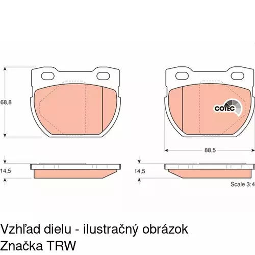 Brzdové dosky POLCAR S70-1364 - obr. 4