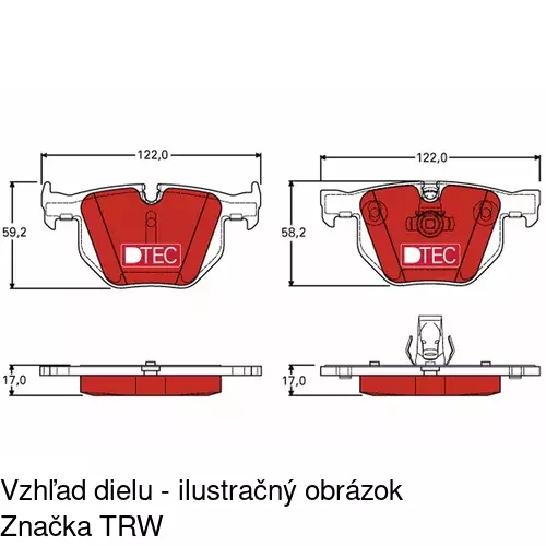 Brzdové dosky POLCAR S70-1399 - obr. 2