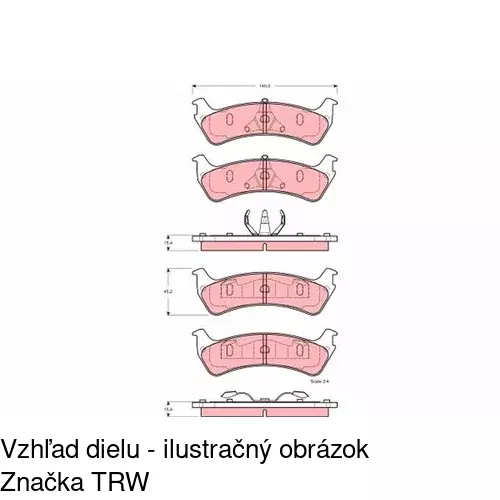 Brzdové dosky POLCAR S70-1434 - obr. 1