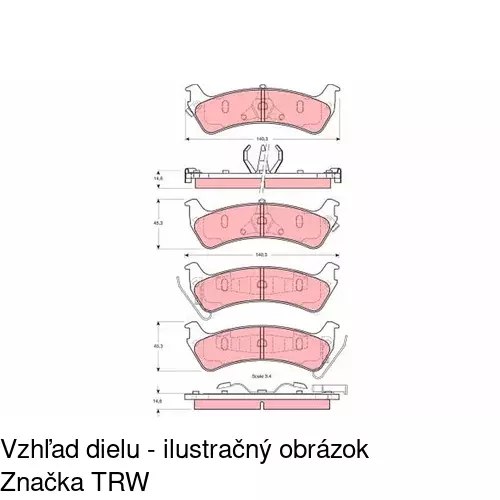 Brzdové dosky POLCAR S70-1434 - obr. 3