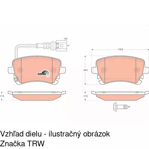 Brzdové dosky POLCAR S70-1441 - obr. 5