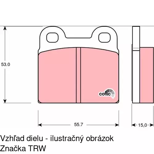 Brzdové dosky POLCAR S70-1463 - obr. 1