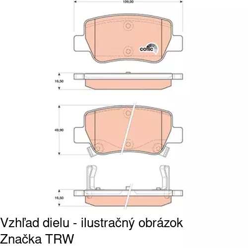 Brzdové dosky POLCAR S70-1542 - obr. 2