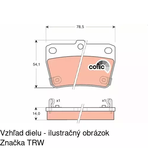 Brzdové dosky POLCAR S70-1567 - obr. 2