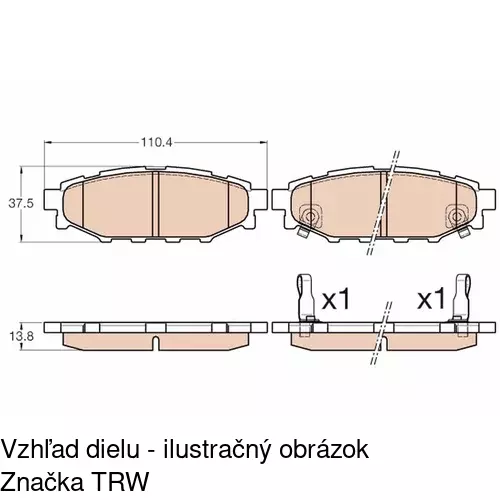 Brzdové dosky POLCAR S70-1610 - obr. 5