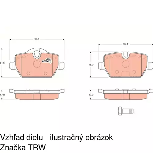 Brzdové dosky POLCAR S70-1614 - obr. 5