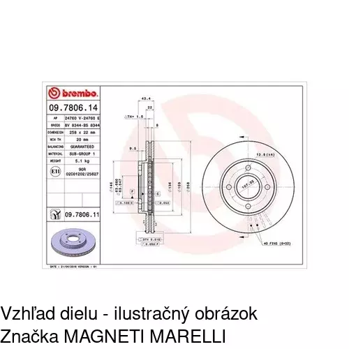 Brzdový kotúč POLCAR S71-0015