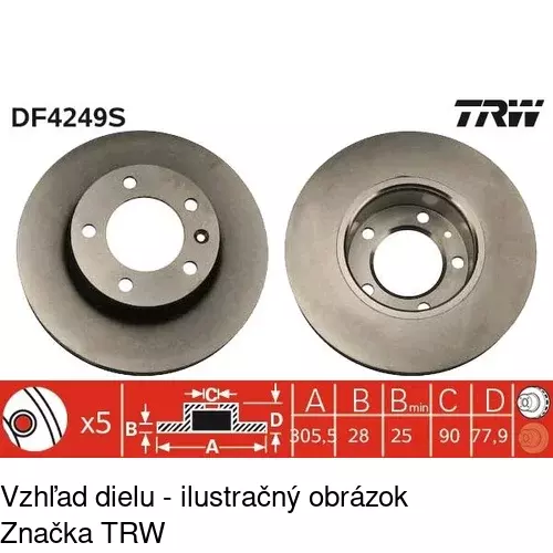 Brzdový kotúč POLCAR S71-0036 - obr. 5