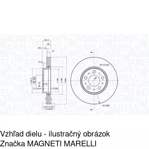 Brzdový kotúč POLCAR S71-0042 - obr. 1