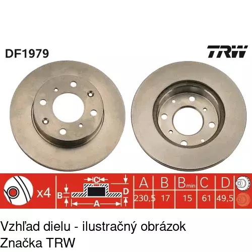 Brzdový kotúč S71-0057 /POLCAR/ - obr. 2