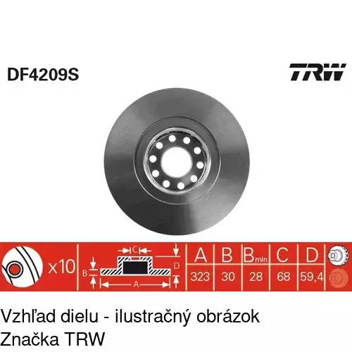 Brzdový kotúč POLCAR S71-0200 - obr. 2