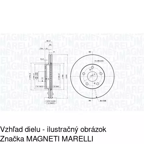 Brzdový kotúč POLCAR S71-0208 - obr. 5