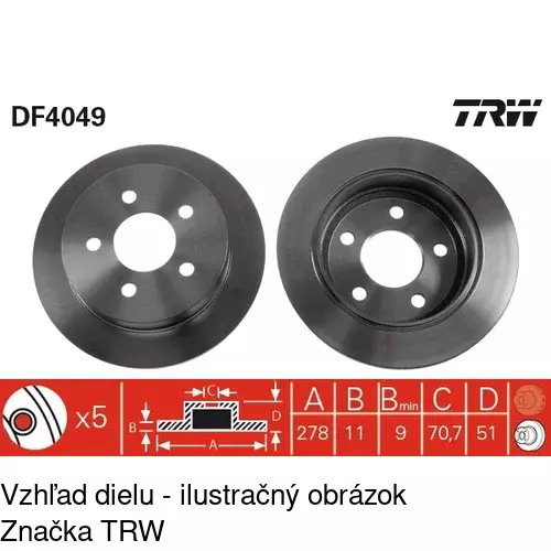 Brzdový kotúč POLCAR S71-0211 - obr. 1