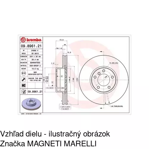 Brzdový kotúč POLCAR S71-0294 - obr. 4