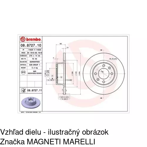 Brzdový kotúč POLCAR S71-1061