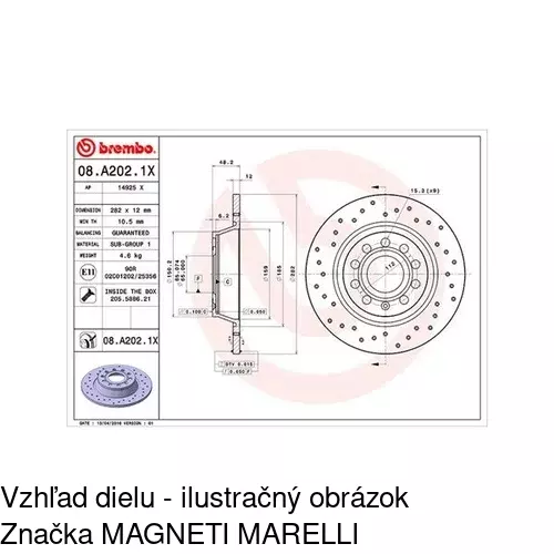 Brzdový kotúč POLCAR S71-1381