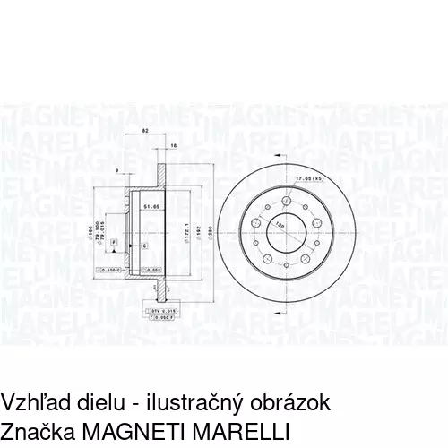 Brzdový kotúč POLCAR S71-1400 - obr. 3