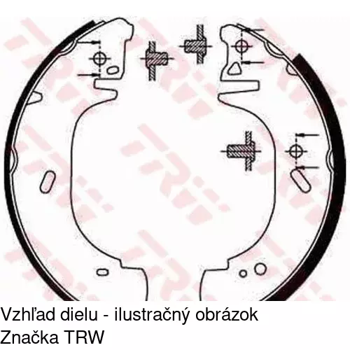 Brzdové čeľuste POLCAR S72-1064 - obr. 2