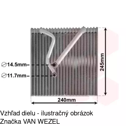 Výparník klimatizácie POLCAR 1331P81X - obr. 2