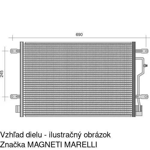 Chladiče klimatizácie 1334K8C1S /POLCAR/