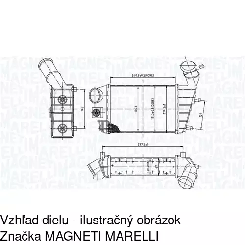 Chladiče vzduchu (Intercoolery) POLCAR 1404J8-1 - obr. 1