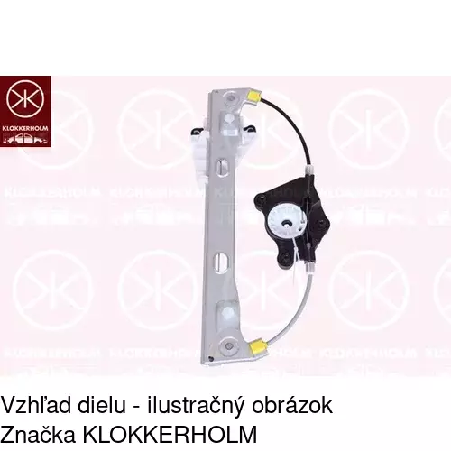 Mechanizmus sťahovania okna elektrický bez motora POLCAR 1411PSG3