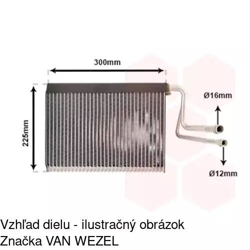 Výparník klimatizácie POLCAR 2001P8-1 - obr. 2