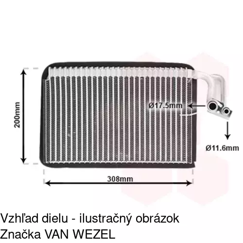 Výparník klimatizácie POLCAR 2017P8-1 - obr. 1