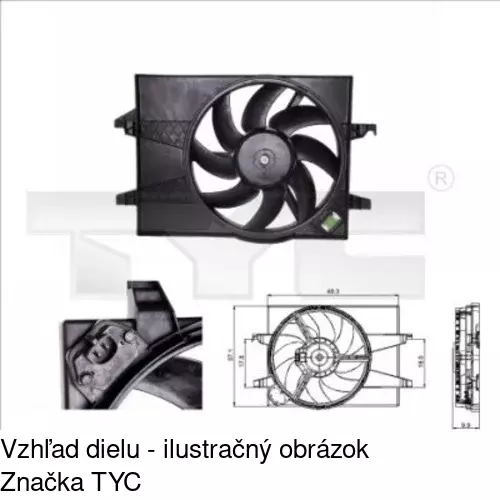 Ventilátory chladičov POLCAR 321223W3