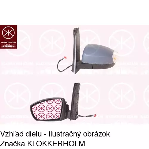 Sklo vonkajšieho zrkadla s držiakom POLCAR 3280546E - obr. 3