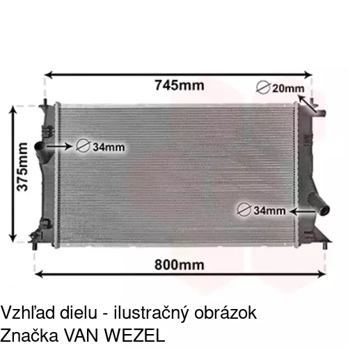 Chladiče vody POLCAR 452608-3 - obr. 2