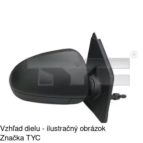 Vonkajšie zrkadlo POLCAR 5098511E