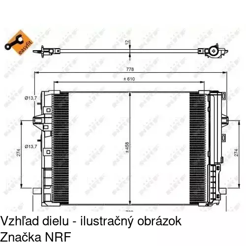 Chladiče klimatizácie 50C1K8C1 /POLCAR/ - obr. 1